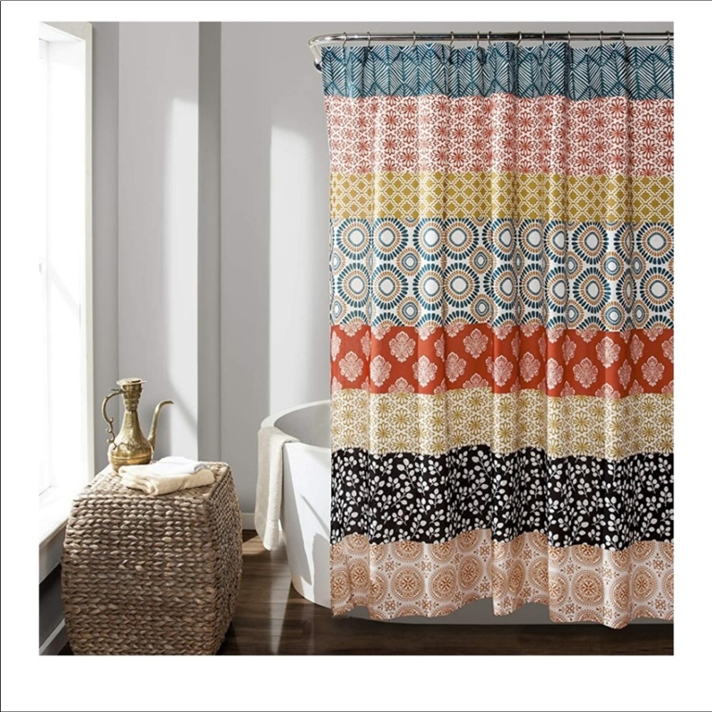 🆕️ Bohemian Striped Shower Curtain 72" x 72"